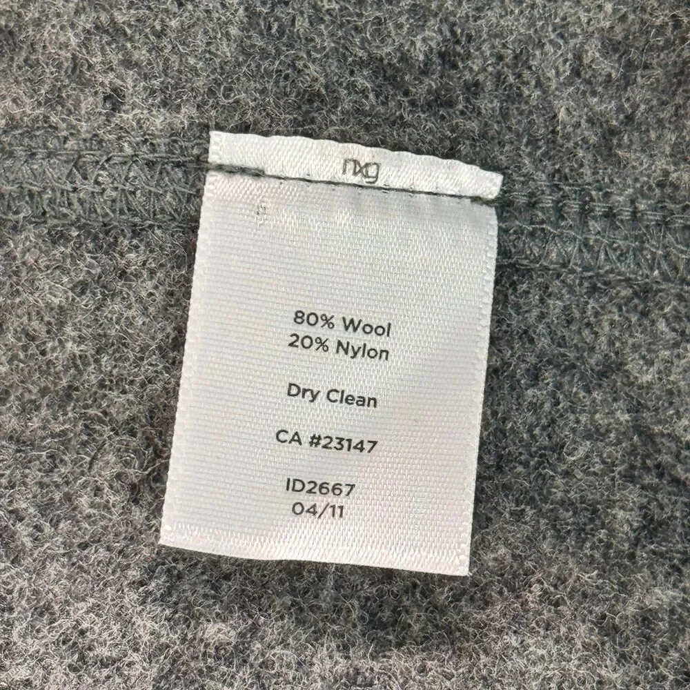 Talbots Petites Blazer Womens 12 Grey Wool Blend Jacket Felted Knit Lightweight - Picture 10 of 10